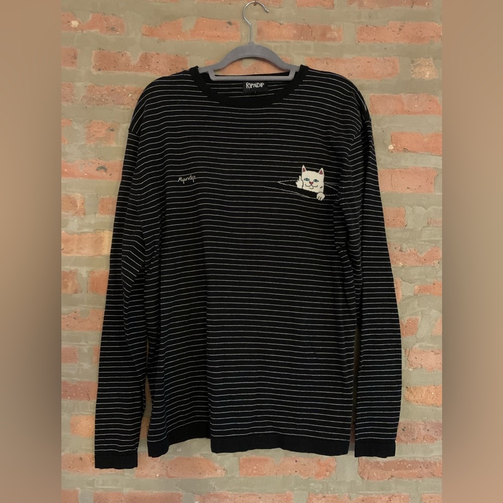 RipNDip rare Nermal middle finger long sleeve crew neck sweater mens L